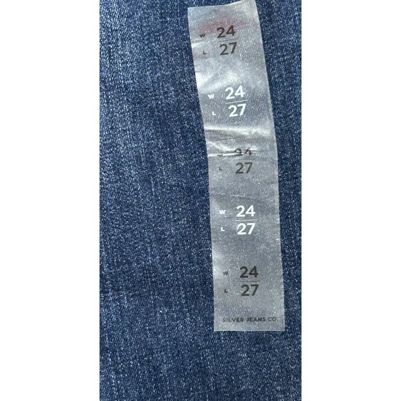 Silver Jeans Suki Mid Rise Straight Leg Jeans Medium Wash size 24x27 New W Tags. - Picture 12 of 15